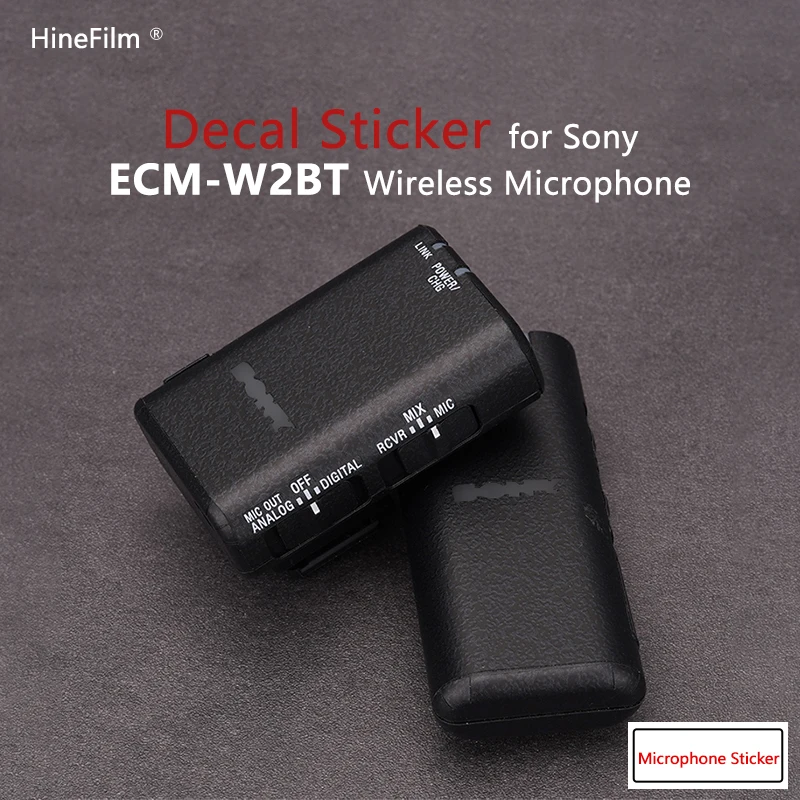 

ECM W2BT MIC Decal Skin Protective Film for Sony ECM-W2BT Wireless Microphone Protector Cover Sticker Wraps Case
