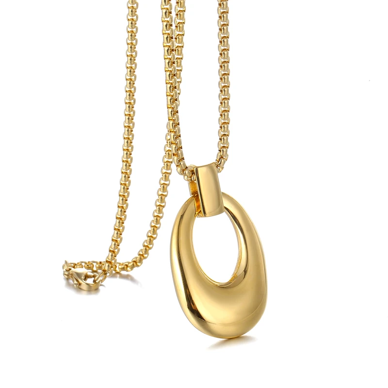 Мужской кулон OPJ модное простое геометрическое ожерелье в форме яйца из