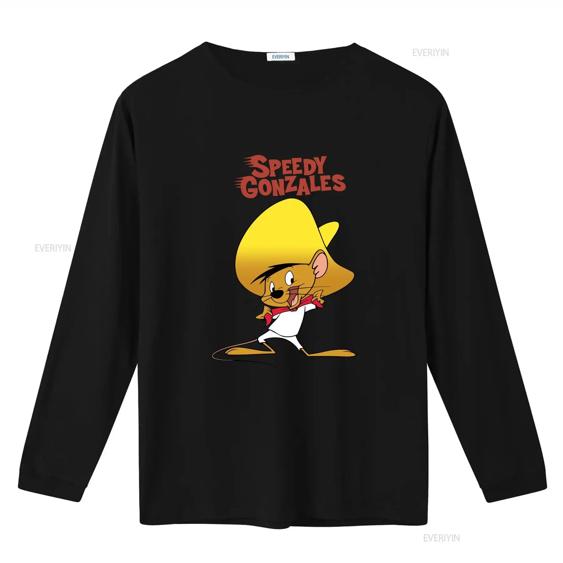 Фото Speedy Gonzales Ретро футболка с персонажем мультфильма винтажная стираная универсальная дизайнерская одежда уличная дышащая растянутая одежда №3