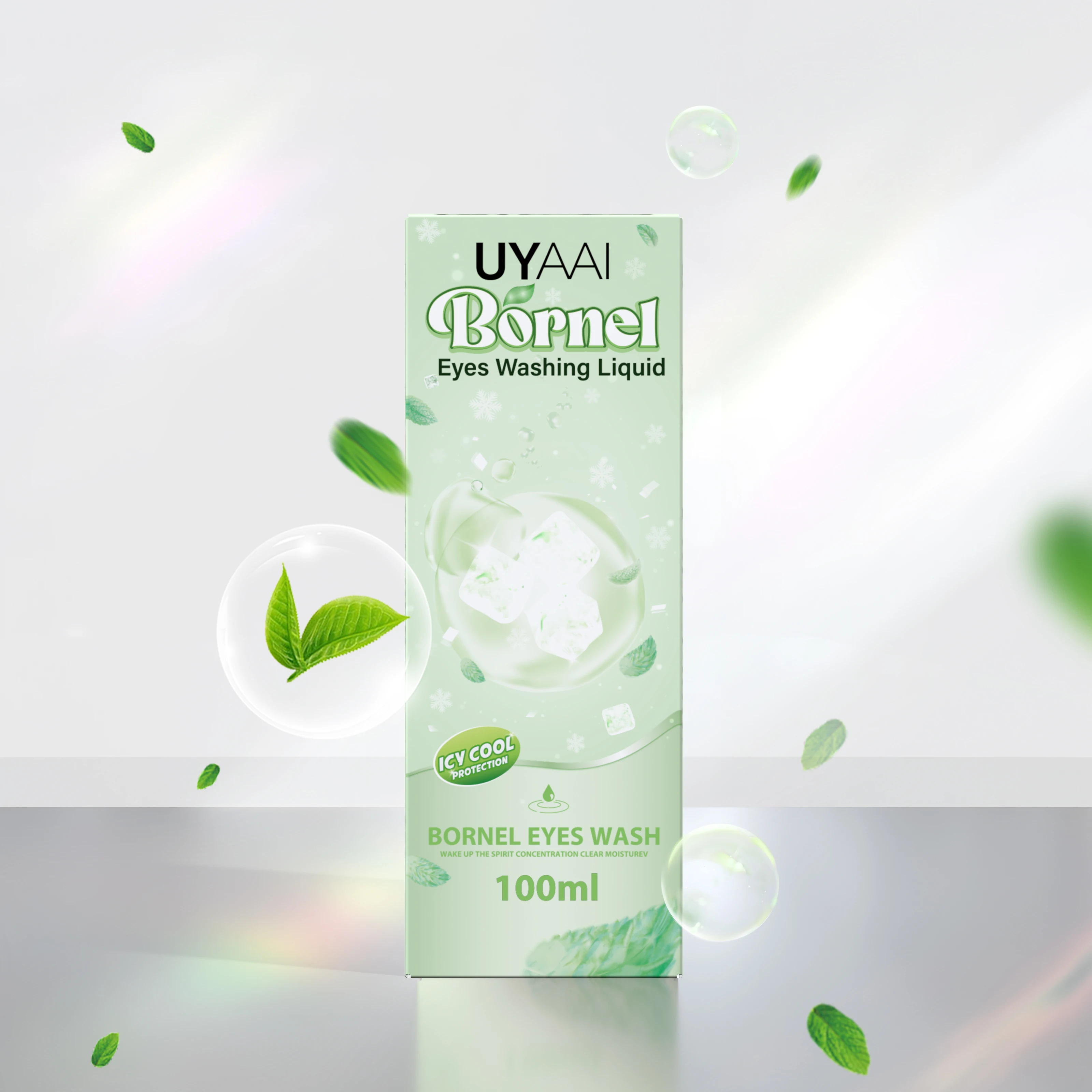 Жидкость для мытья глаз Borneol UYAAI 100 мл холодное ощущение очищение здоровья чистое