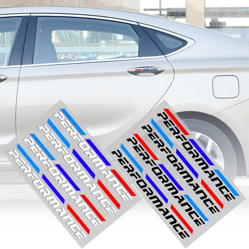

4pcs Car Door Handle Sticker Performance Car Badge Body Decal For BMWs M3 M5 M6 X1 X3 X5 E34 E39 E36 E60 E90 E46 F30 Car Goods