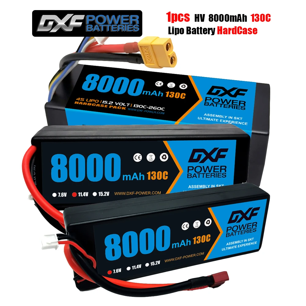 Аккумулятор DXF 2S 3S 4S Lipo HV 8000 мАч 7 6 В 11 4 в 15 2 130C XT60 для радиоуправляемого автомобиля