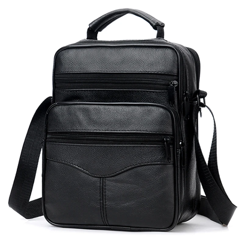 

Винтажная роскошная сумка-мессенджер из натуральной кожи, деловая сумка с карманами через плечо для мужчин