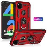 for google pixel 4a 5 5a 6a 6 7 pro 4 xl 3a xl car magnetic metal ring stand holder armor shockproof case phone back cover coque