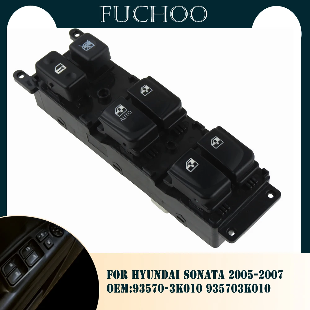 Car Accessories For Hyundai Sonata 2005 2006 2007 Front Left Master Power Window Switch Switch Assy 93570-3K010 935703K01