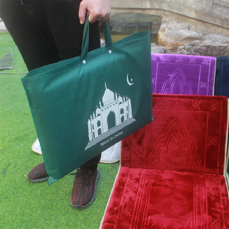 Высококачественный мусульманский молитвенный коврик из полиэстера портативный