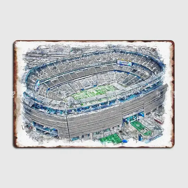Стадион Metlife New York G металлическая табличка плакат настенный паб кинотеатр