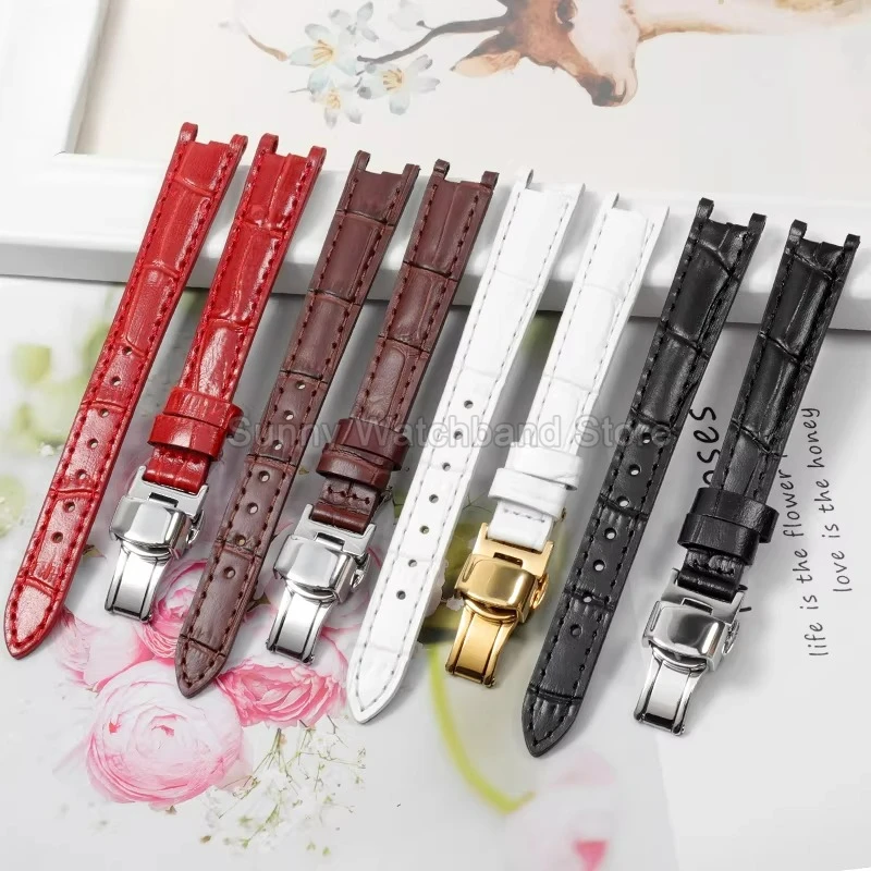 Фото Ремешок для часов из натуральной кожи с вогнутым креплением, 12 мм, для Tissot 1853 Flamingo T094210 Series №4