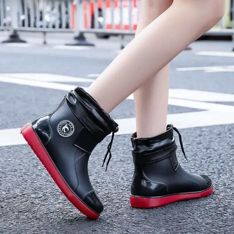 Мужские Нескользящие Резиновые Сапоги Большого Размера Водонепроницаемая Обувь