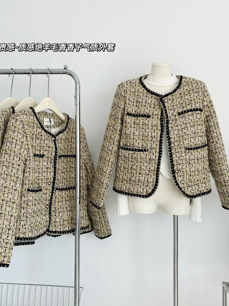 

High-quality Temperament Ladies Style Coat Tweed Women Short Jacket Ladies 2022 Autumn New Elegant Outerwear Female Fashion Chic