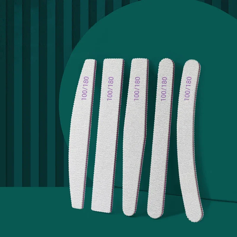 Пилка для ногтей профессиональный инструмент 100/180 серый песок маникюра пилка