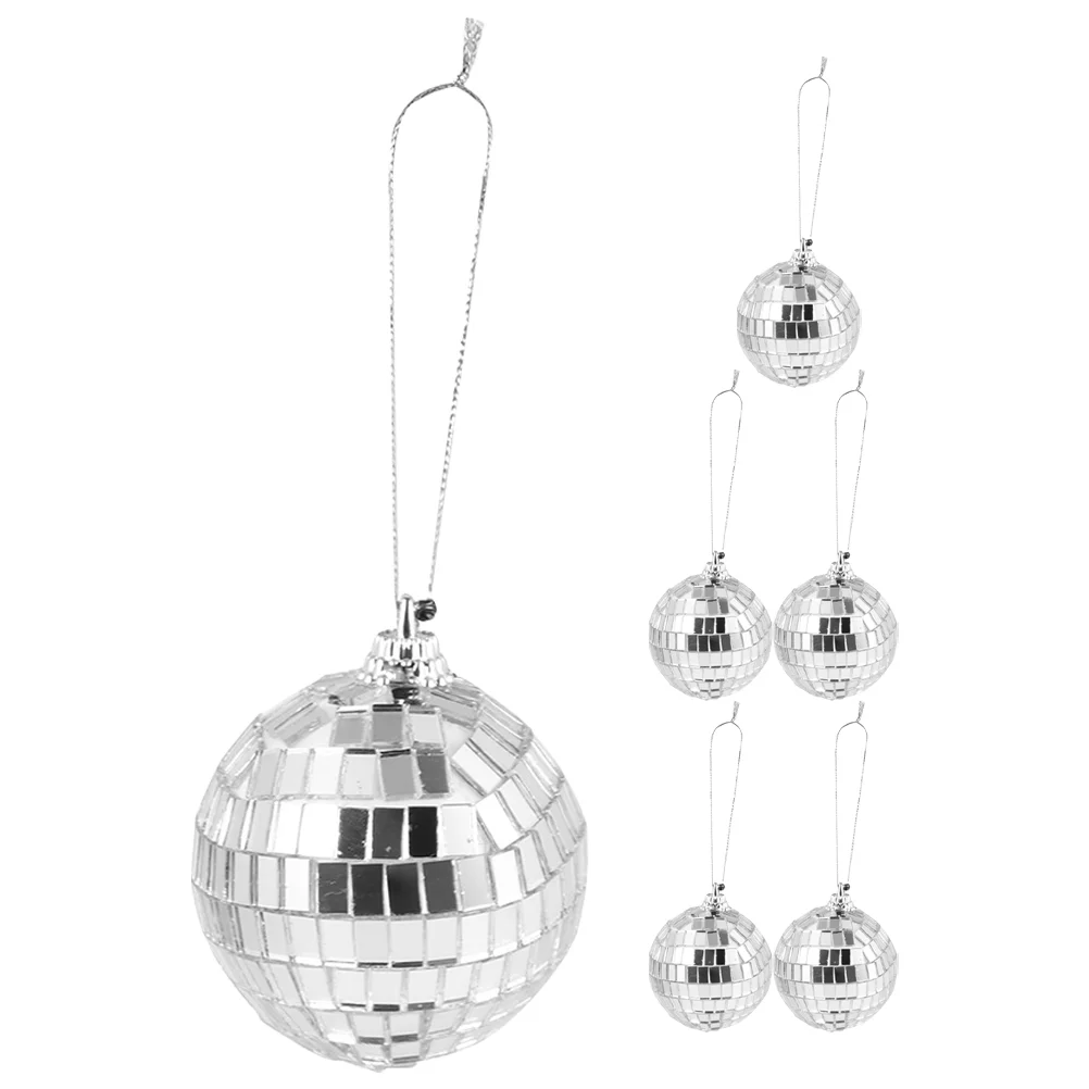 

6 Pcs Christmas Balls Reusable Ornaments Nativity Decorative Glass Pendants Decorations Tree