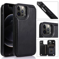 luxury leather phone case for iphone 13 12 mini back flip coque for iphone 12 11 xr xs pro max x 6 7 8 plus 5 se card slot cover
