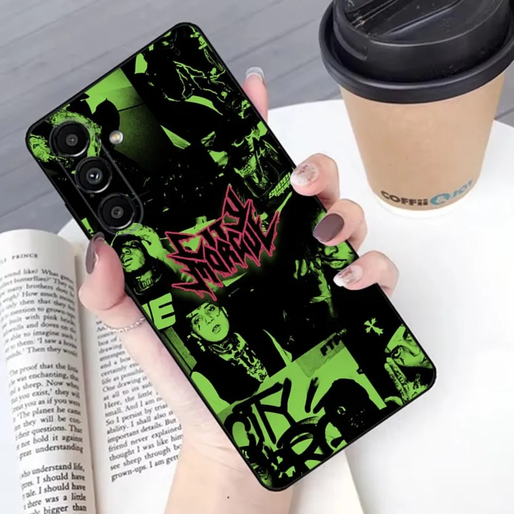 City M-Morgue music group Phone Case For Samsung S 25 24 21 22 23 30 20 Ultra Plus Fe Lite Note 10 9 5G Black Soft Shell