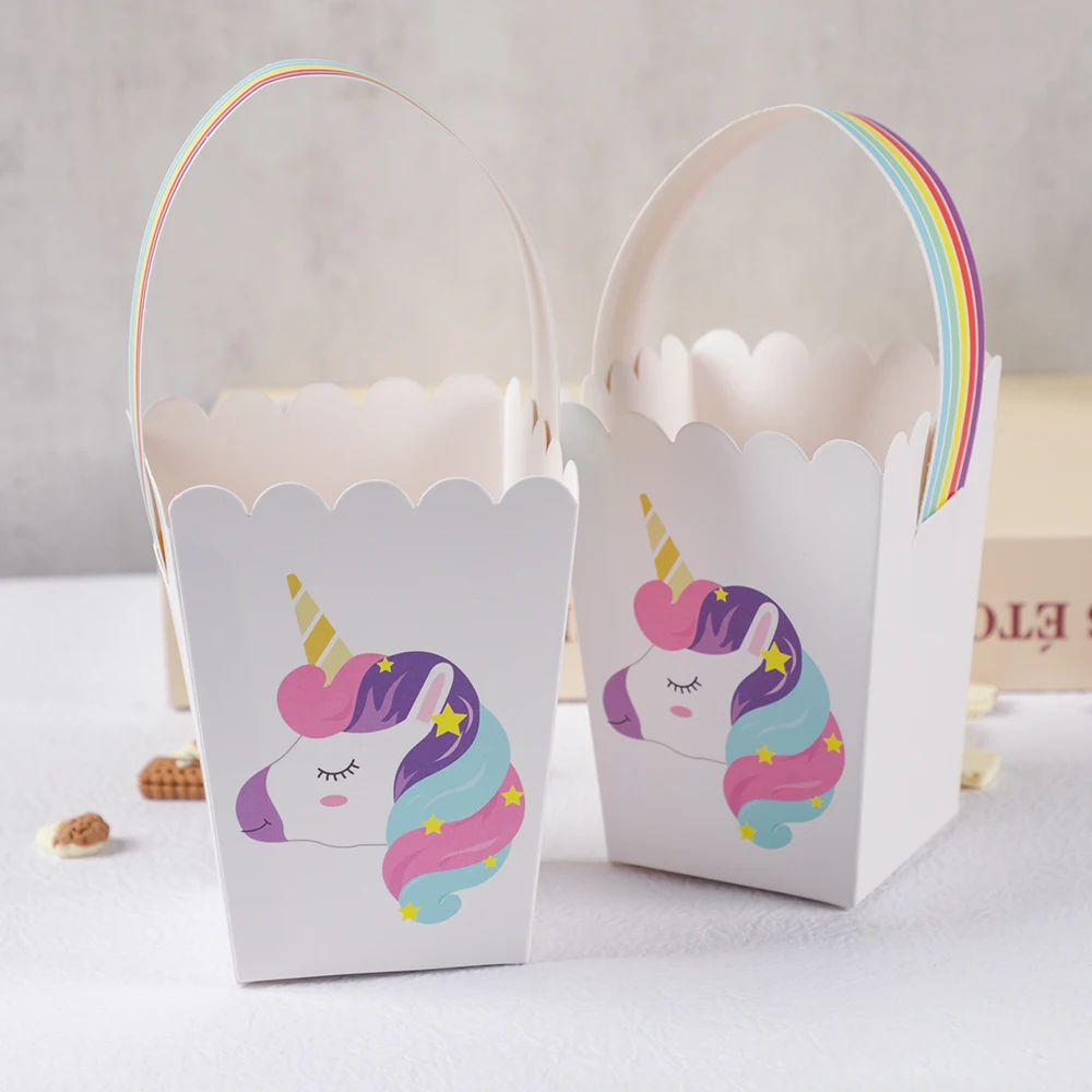 

Набор бумажных коробок для подарков единорог 10 шт