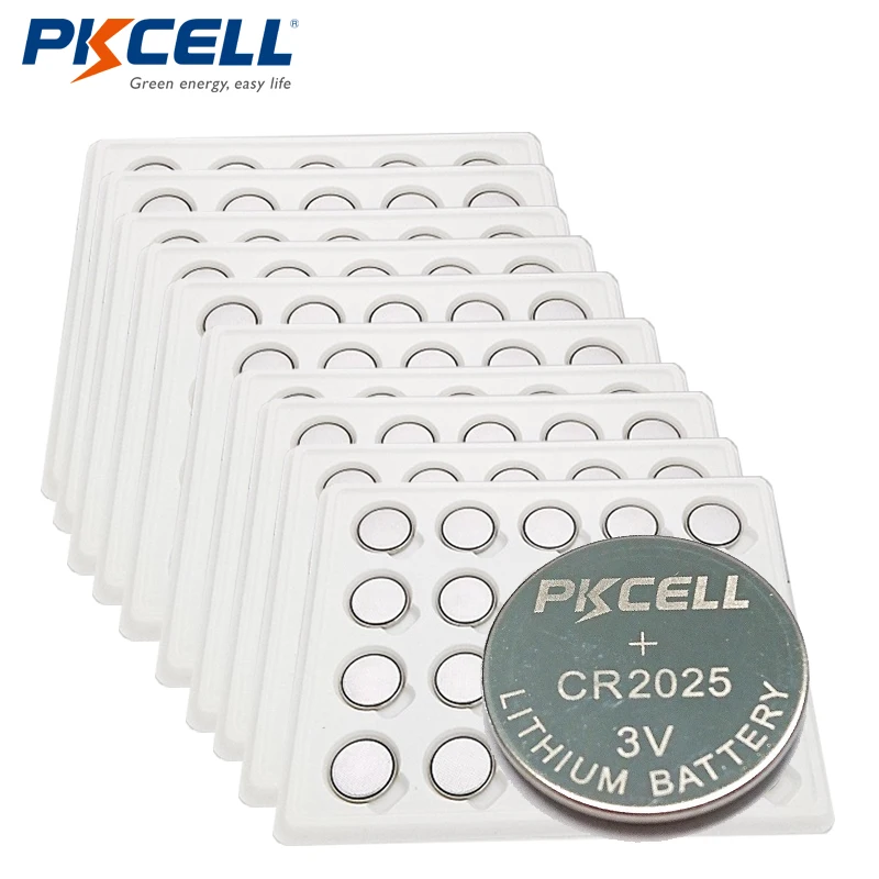

200Pcs Battery CR 2025 3V CR2025 Lithium Bateria 2025 ECR2025 DL2025 BR2025 KL2025 L2025 Button Coin Watch Batteries PKCELL