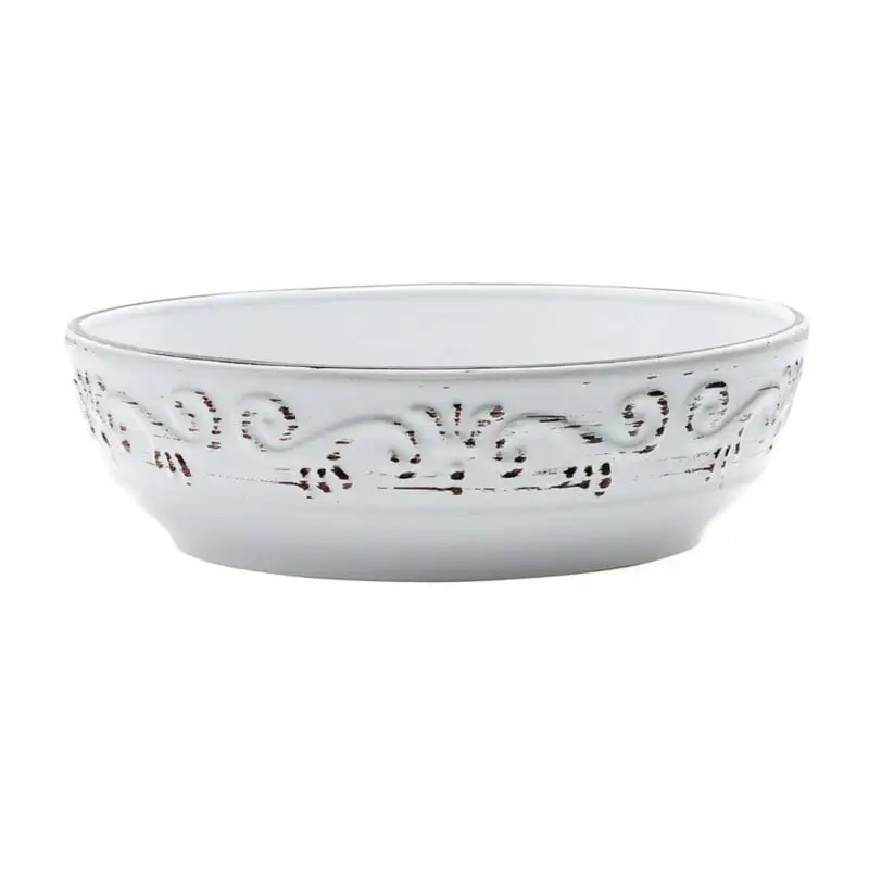 

7In Set of 4 Pasta Bowls Stoneware Round White