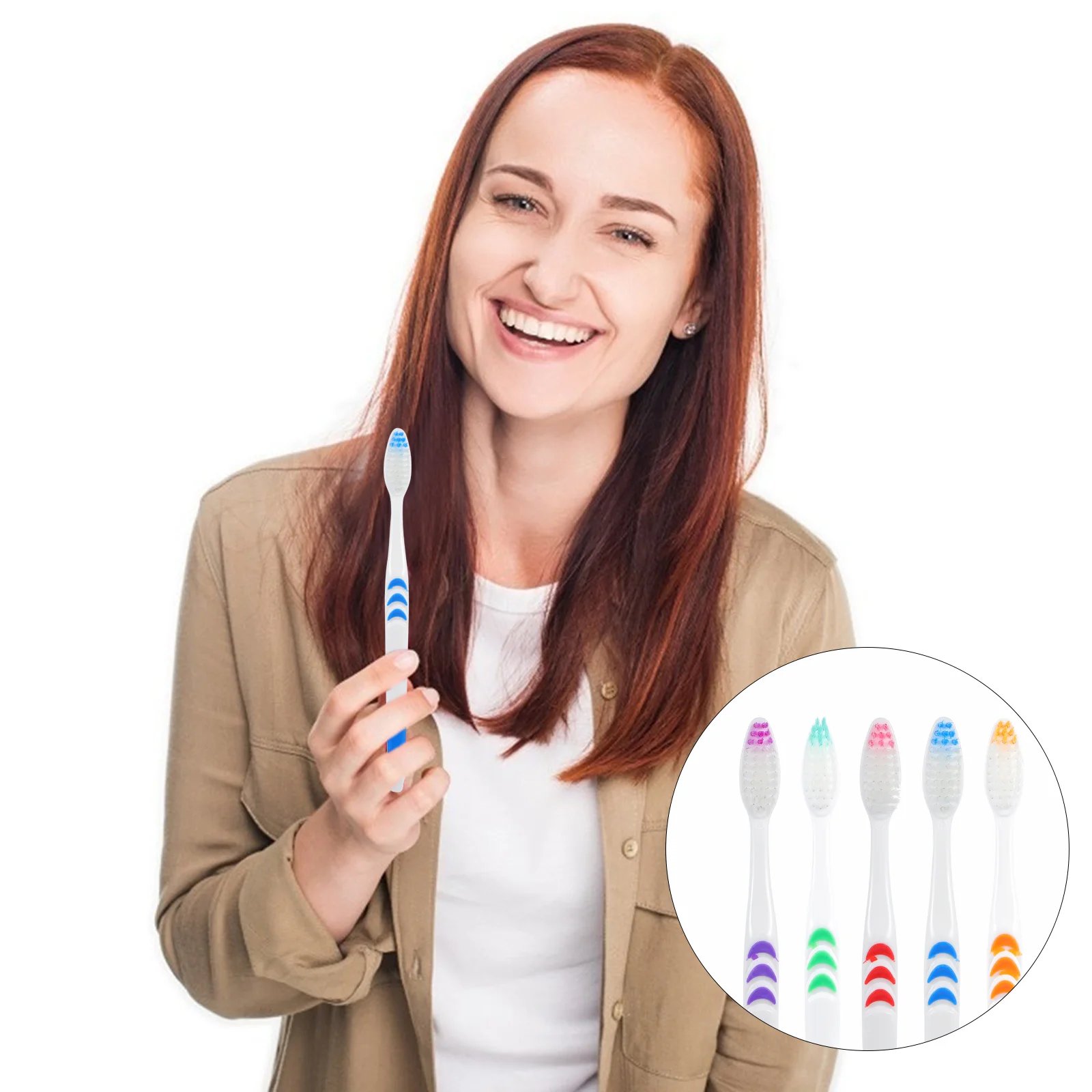 30 Pcs Toothbrushes Bulk Whitening Extra Soft Adults Cleaning Tool Biodegradable Medium Oral Disposable