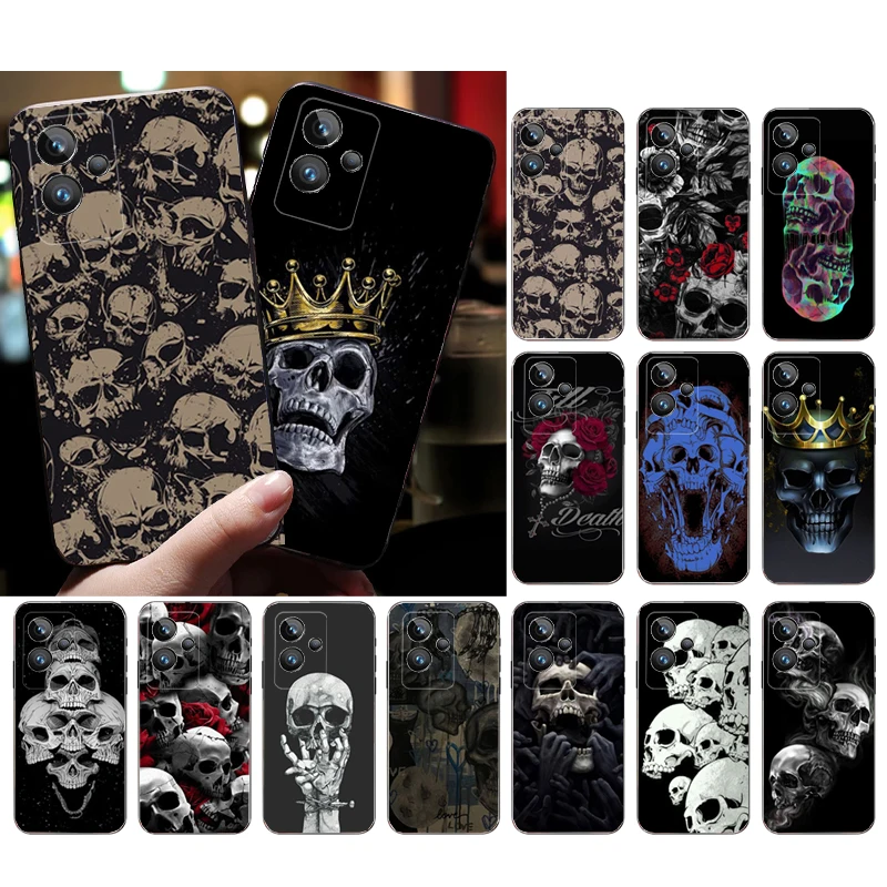 

Phone Case for OPPO Realme GT 2 Pro X2 Pro XT C25S 9 8 7 6 Pro 6i GT Master C3 C21 C21Y C11 X3 SuperZoom Skull