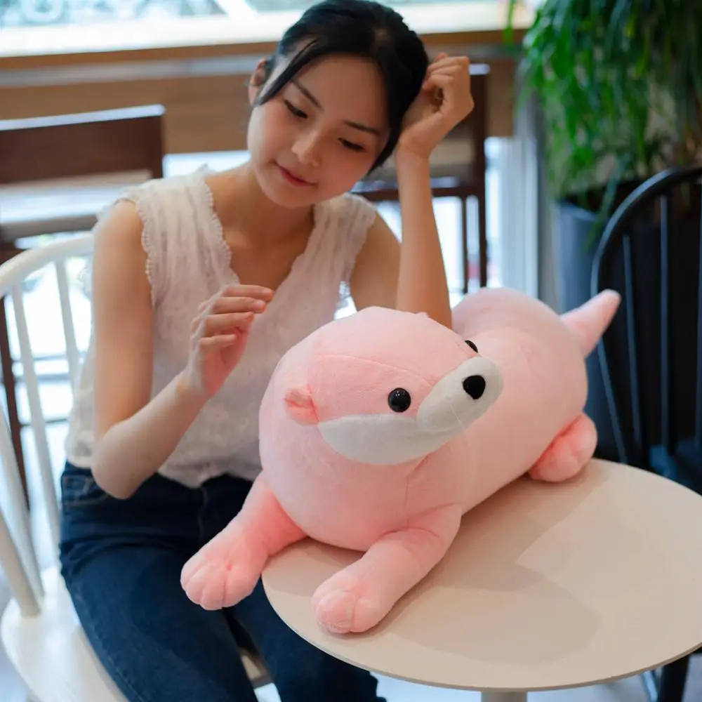 1pc 40/60/80CM Lovely Otter Plush Toys Stuffed Realistic Wild Animal Dolls Soft Sloth Pillow Christmas Room Decor Gift for Kids - купить по