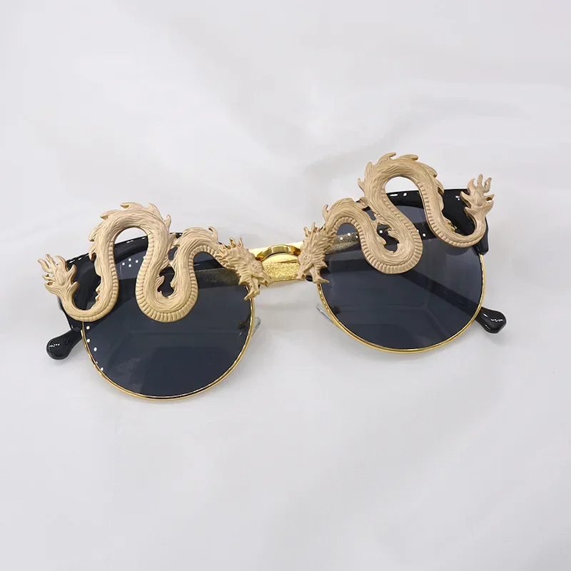 Новинка солнцезащитные очки в форме дракона для женщин и мужчин уникальные