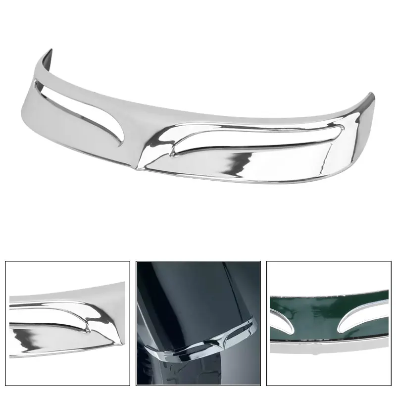 

Motorcycle Accessories Chrome Rear Mud Flap Trailing Edge Cover Fender Trim ABS Tip For Harley 2007-2016 FLSTF Softail Fatboy