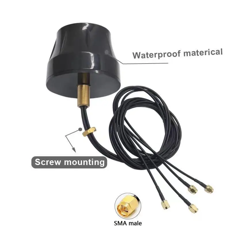 5G Full Band Antenna Outdoor Mimo Signal Amplifier 4 Port Omni Antenna 8dBi Booster SMA Male for Wireless Base DTU Cabinet IOT