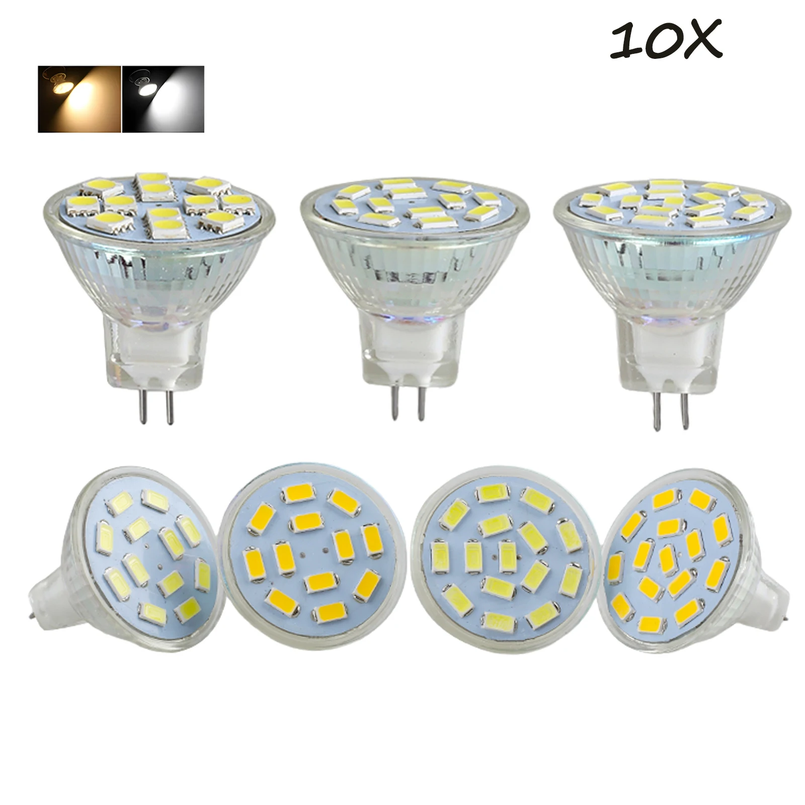 10Pcs MR11 Led стеклянная прожекторная лампа 2.5w Низкий Smd5730 3w светильник 12leds \ 15leds 24leds