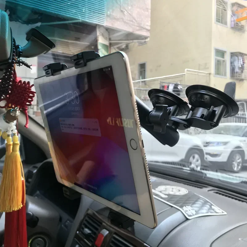 Фото Автомобильный держатель для планшета, телефона, с круглой головкой, 1 дюйм, на присоске №5