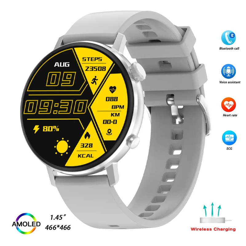 

DT88 Max Smart Watch Men Women 1.45" AMOLED Screen Wrist Watches Bluetooth Call Smartwatch Electronic Wristwatch Clock Bracelet