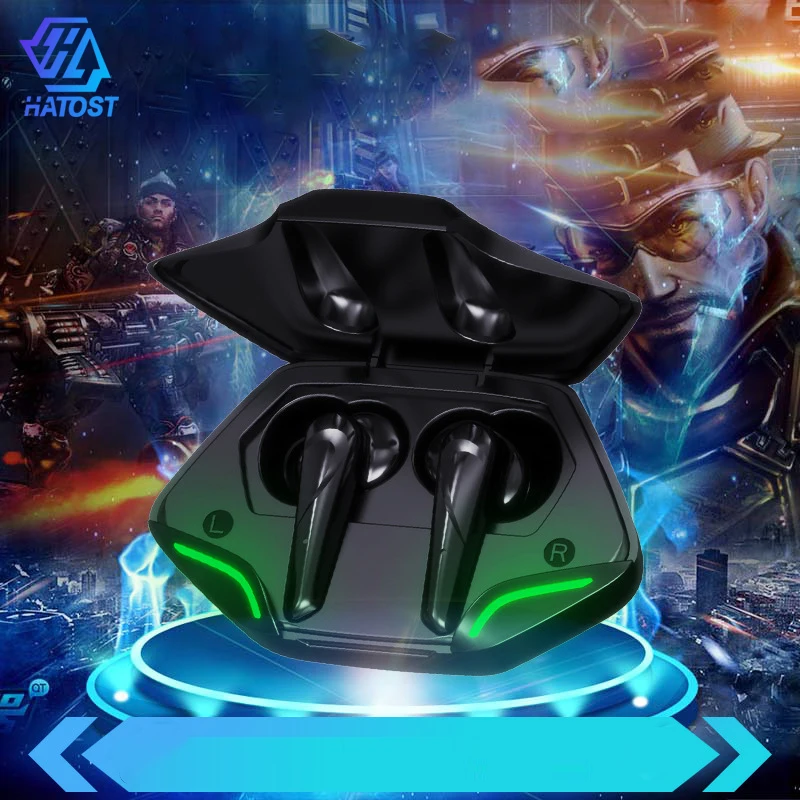 

Игровые наушники с низкой задержкой TWS Bluetooth 5,1, спортивные водонепроницаемые беспроводные наушники с шумоподавлением, наушники для геймеро...