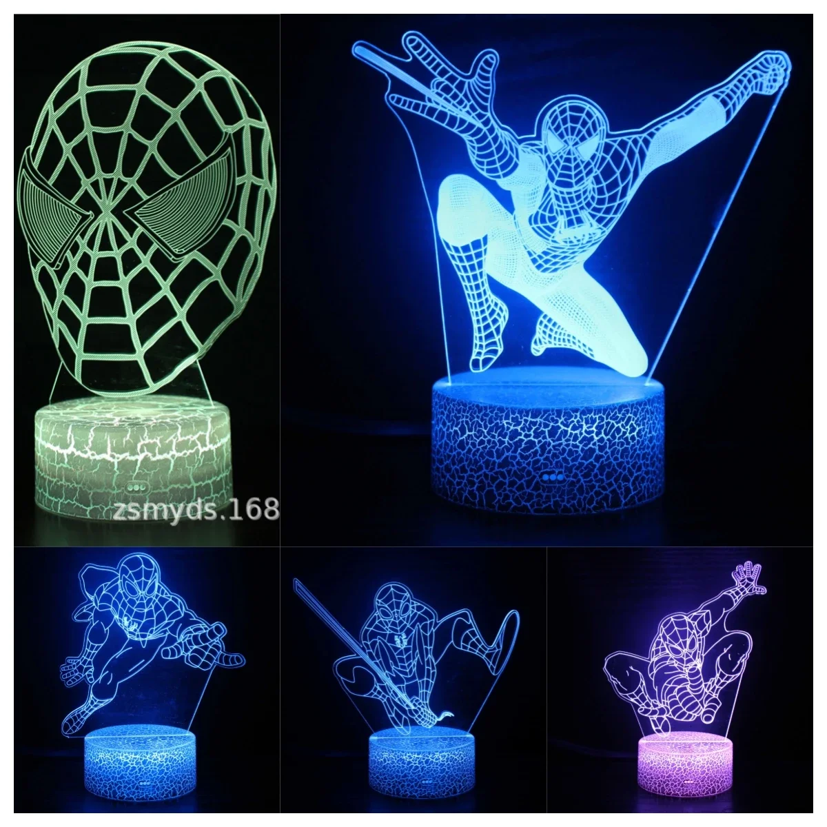 

Светодиодная 3d-игрушка «супер-герои Диснея», детская игрушка, мультяшный персонаж, прикроватная деталь, украшение для спальни, подарок на день рождения