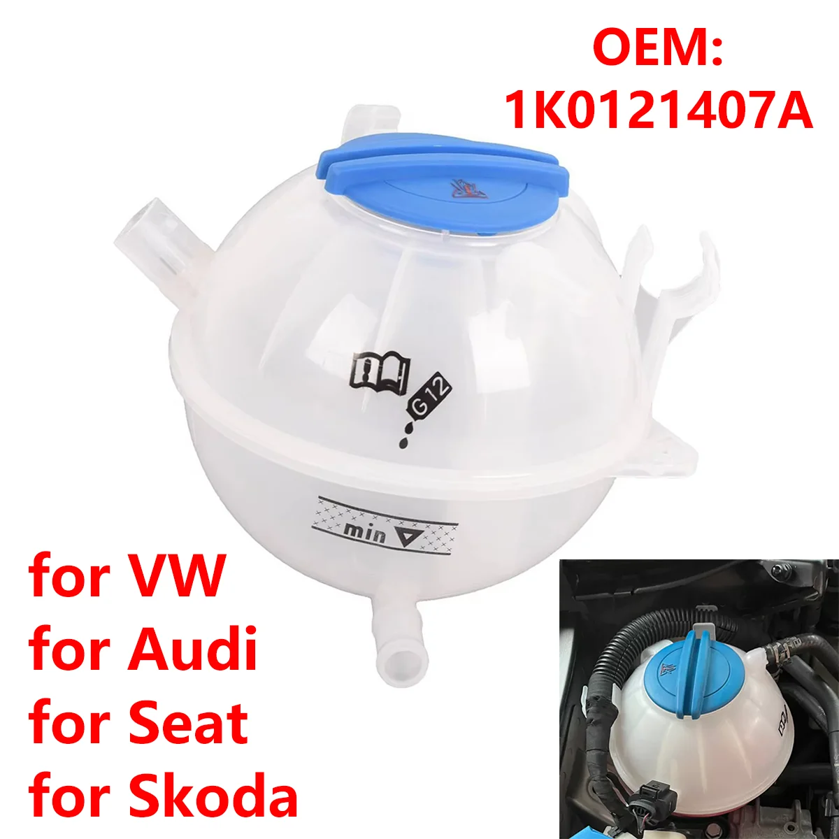 

1К 0121407 Расширительный бачок охлаждающей жидкости радиатора двигателя автомобиля для VW Golf MK6 Jetta Tiguan для Audi для Seat для Skoda