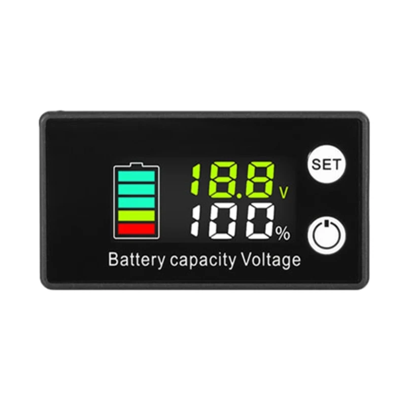 

Battery Voltmeter DC7V-68V Capacity Power Meter Lithium Lead-acid Drop Shipping