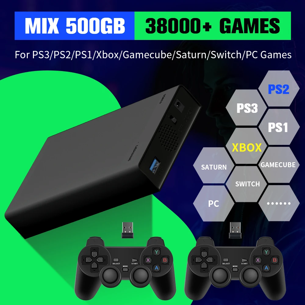 Игровые жесткие диски и игровые консоли с более 38 000 игр для Xbox/PS3/PS2/Gamecube/Wii/Wiiu/Saturn