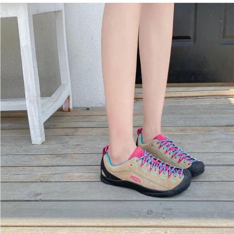 

Leather Mountain Shoes Women's Ken Casual Outdoor Camping Trip Mountain Shoes Hiking Shoes 2023 Pink Woman Shoes