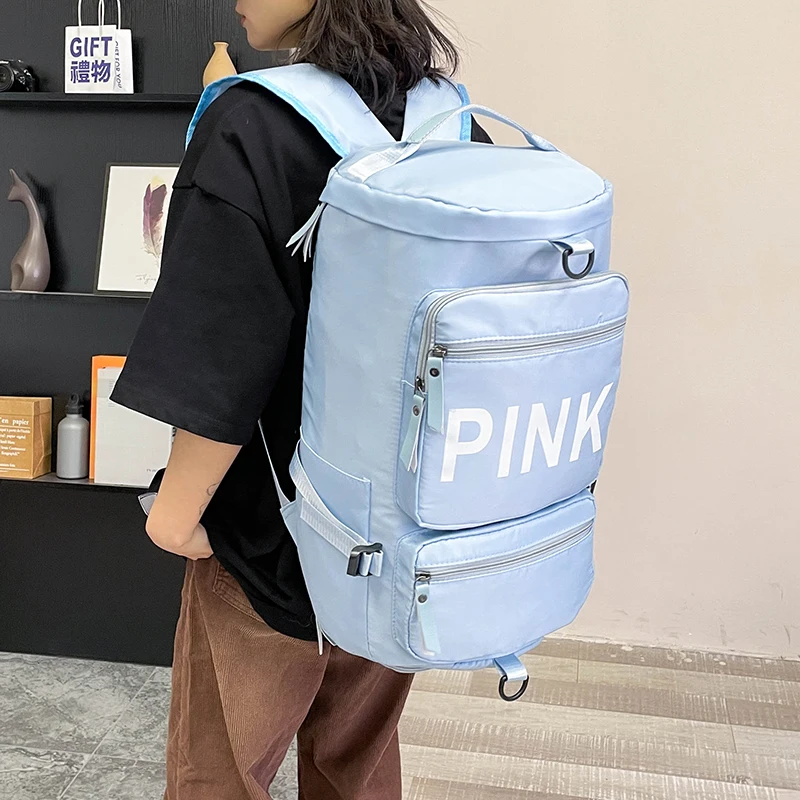 Large Capacity Single Shoulder Cross-Slung Travel Bag Independent Shoe Warehouse Gym Bag Dry And Wet Separation Plum Box M607