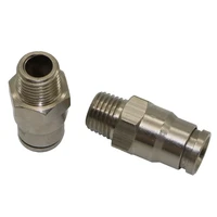 high pressure 14 external thread to 38 slip lock quick straight copper connectors for out diameter 38 nyllon pipe 20 pcs