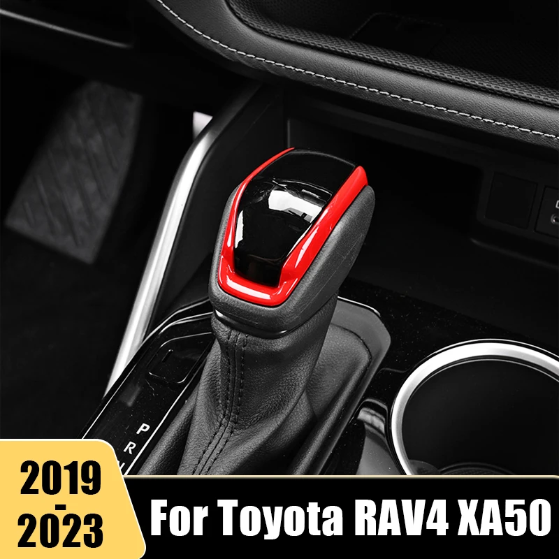 

For Toyota RAV4 XA50 2019 2020 2021 2022 2023 RAV 4 Hybrid Car Central Console Gear Shift Knob Gear Head Cover Trim Accessories