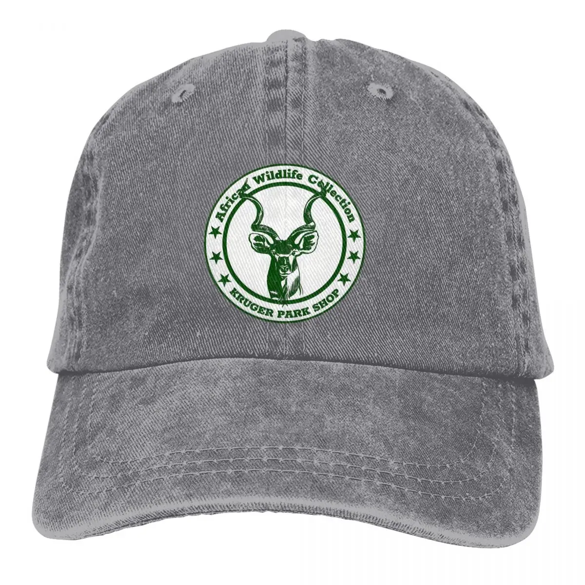 

Washed Men's Baseball Cap Deer Kruger Park Shop Trucker Snapback Caps Dad Hat Animal Golf Hats