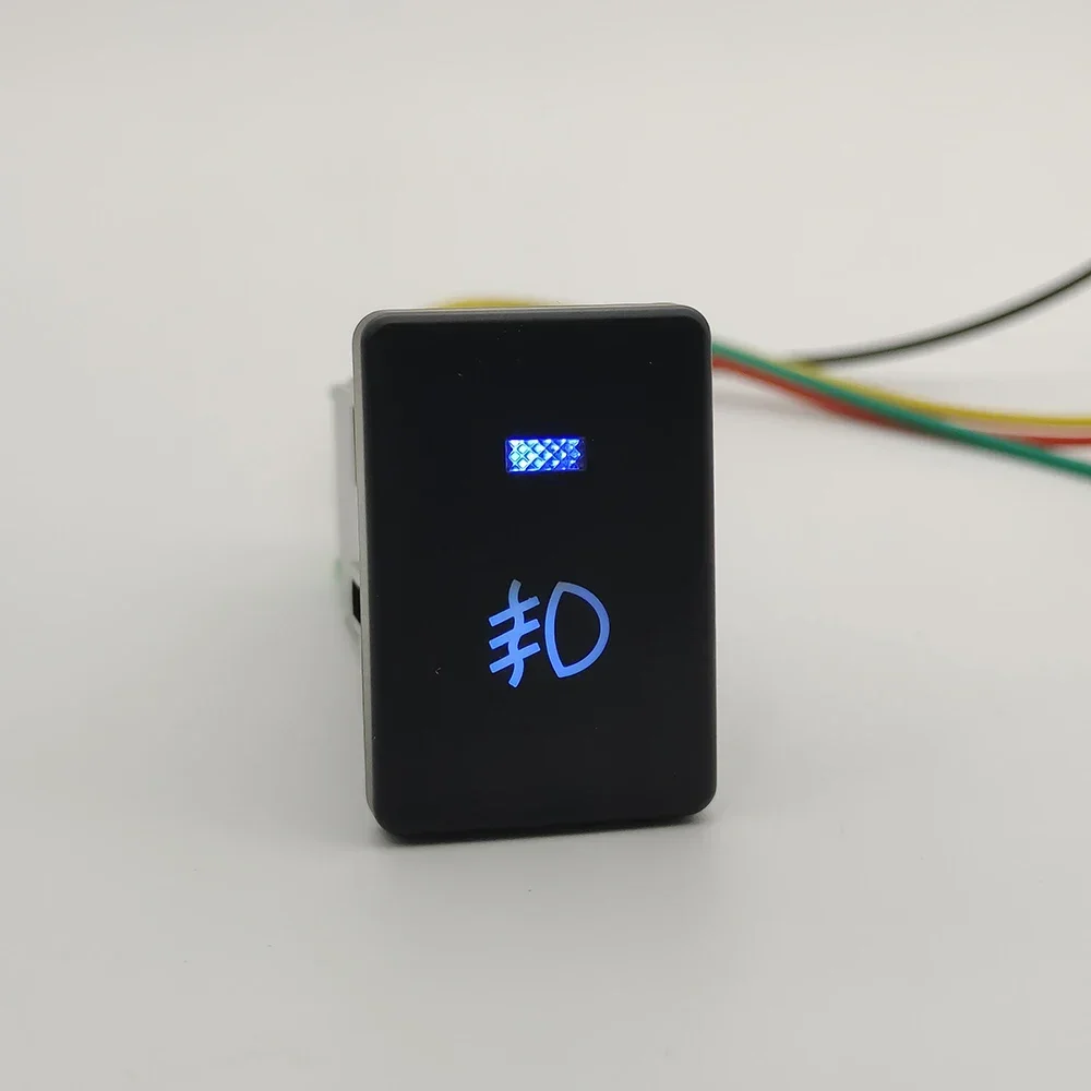 

1 шт. автомобильный синий светодиодный светильник, кнопка передней противотуманной фары, выключатель включения и выключения для Toyota Camry 50 Prius Corolla Land Cruiser PRADO RAV4