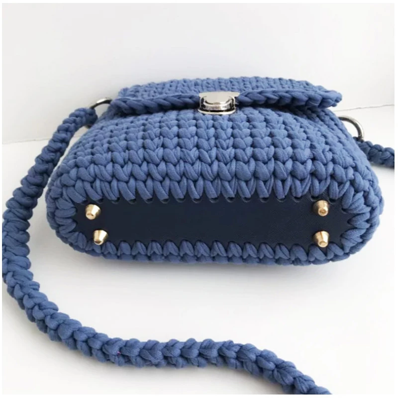 18*5cm DIY 38 Holes Handmade Oval Long Bag Bottom Pu Leather Crochet Knitted Bag Base Accessories 4 Colors