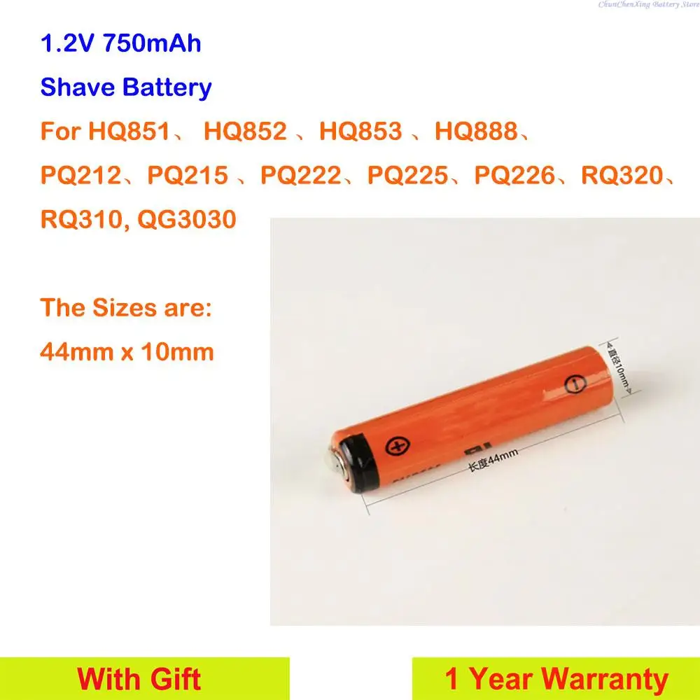 Аккумулятор для бритвы ALLCCX, 750 мАч, для Philips HQ851, HQ852, HQ853, HQ888, PQ212, PQ215, PQ222, PQ225, PQ226, RQ320, RQ310 Аккумулятор для бритвы ALLCCX, 750 мАч, для Philips HQ851, HQ852, HQ853, HQ888, PQ212, PQ215, PQ222, PQ225, PQ226, RQ320, RQ310