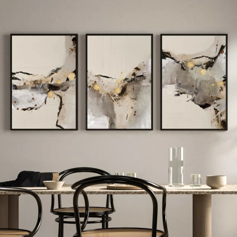 Бежевые современные нейтральные абстрактные постеры принты скандинавский