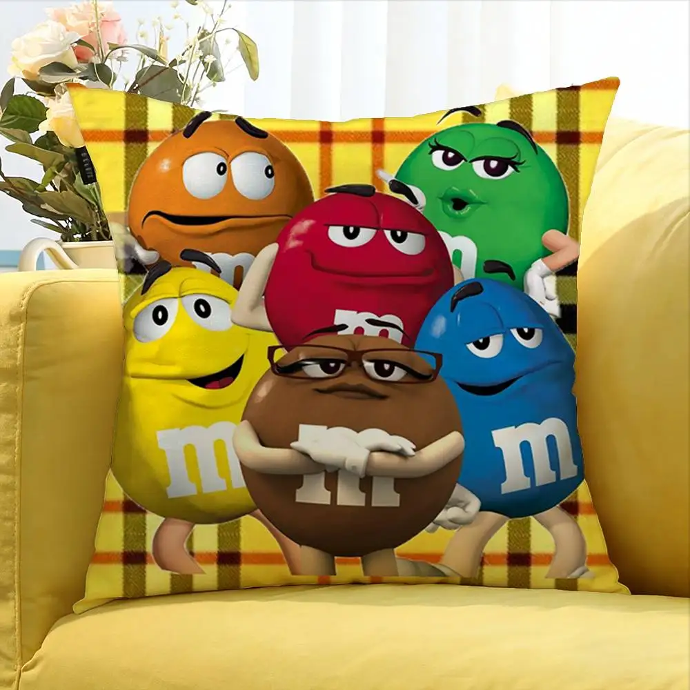 Фото 1 шт. квадратная наволочка Candy M-MS C-Chocolate M&M'S World различных размеров для декора автомобиля, дома, спальни №3