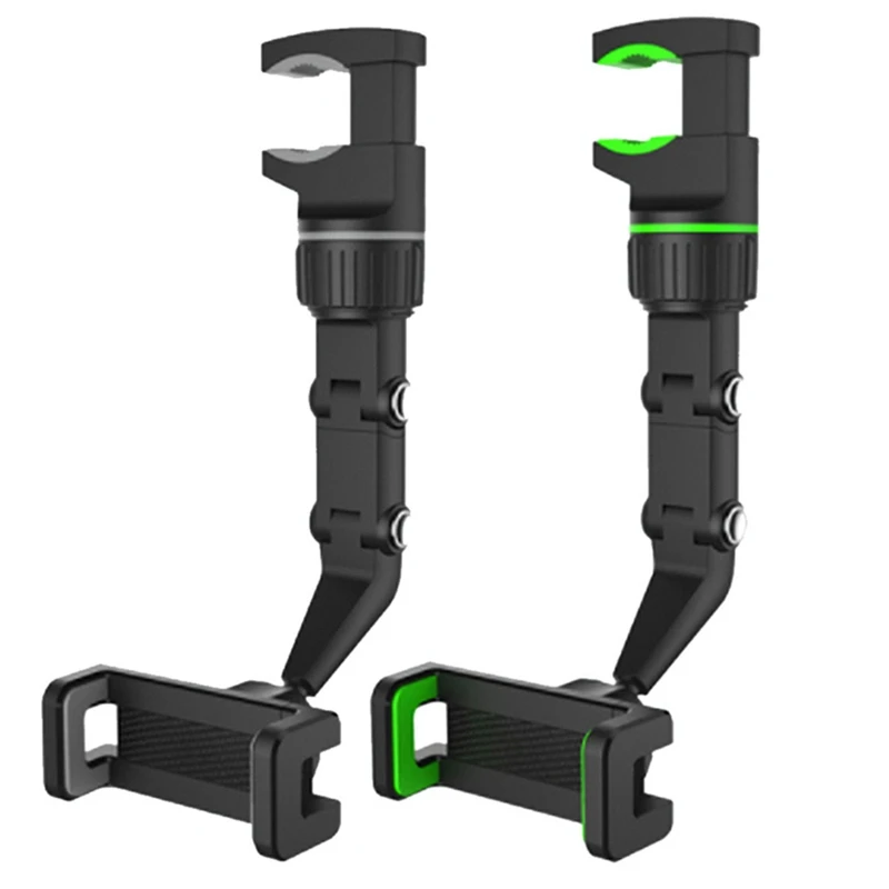 

Держатель для телефона на зеркало заднего вида, 360 °, регулируемый держатель для телефона, универсальный стабильный зажим для автомобиля, Мн...