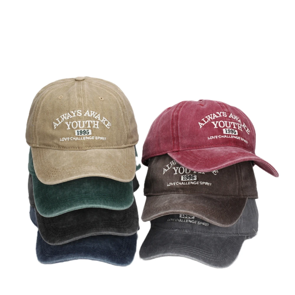 

Always Aweake Youth Embroidery Washed Older Vintage Adult Baseball Cap for Men Soft Outdoor Sun Protection Trend Women Hat B122