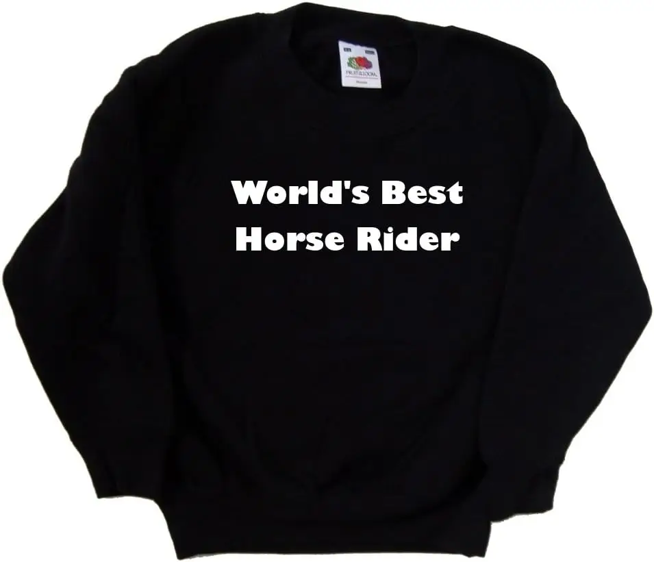Черный детский свитшот Best Horse Rider в мире