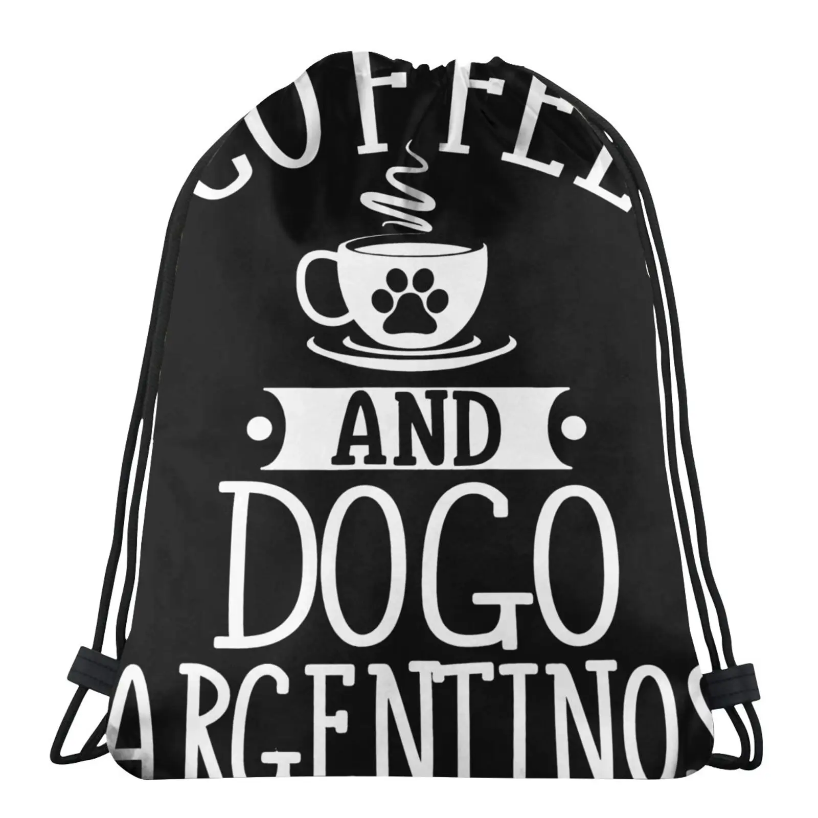 

Coffee And Dogo Argentinos Dogo Bag Custom Tote Bag Draw String Bags Tote Bag Cord Bag Customizable Logo Bag Package Bag Woman