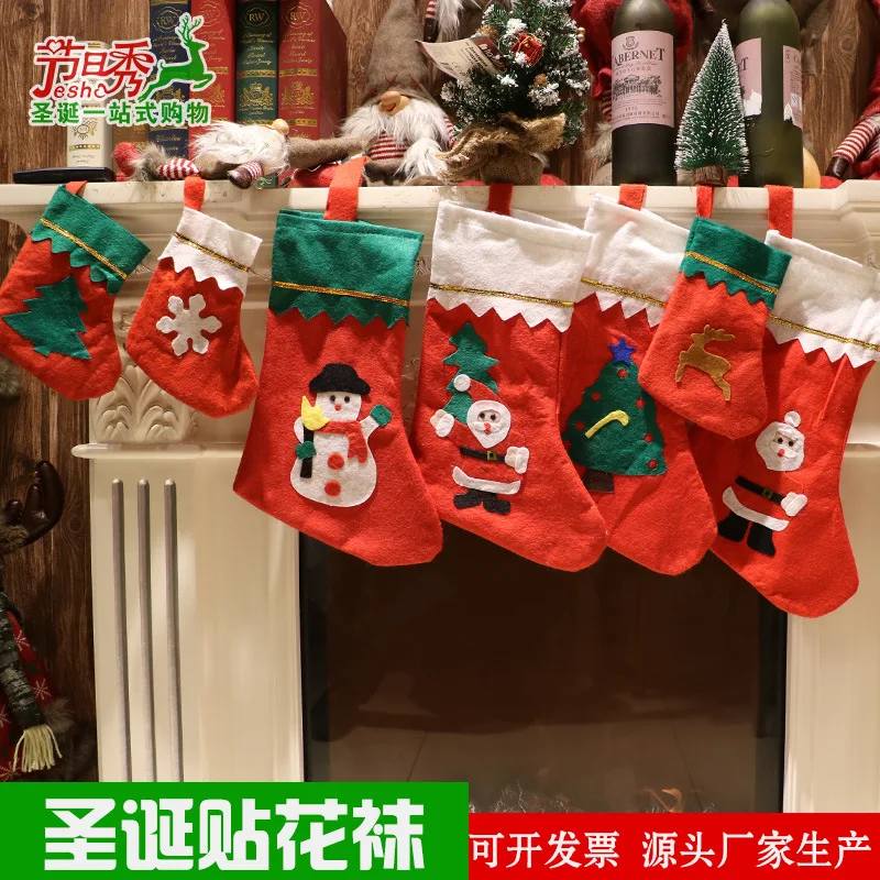 

Sanrio Hello Kitty Christmas Socks Gift Bags Anime Printed Socks Christmas Tree Decorations Children's Kawaii Christmas Gifts